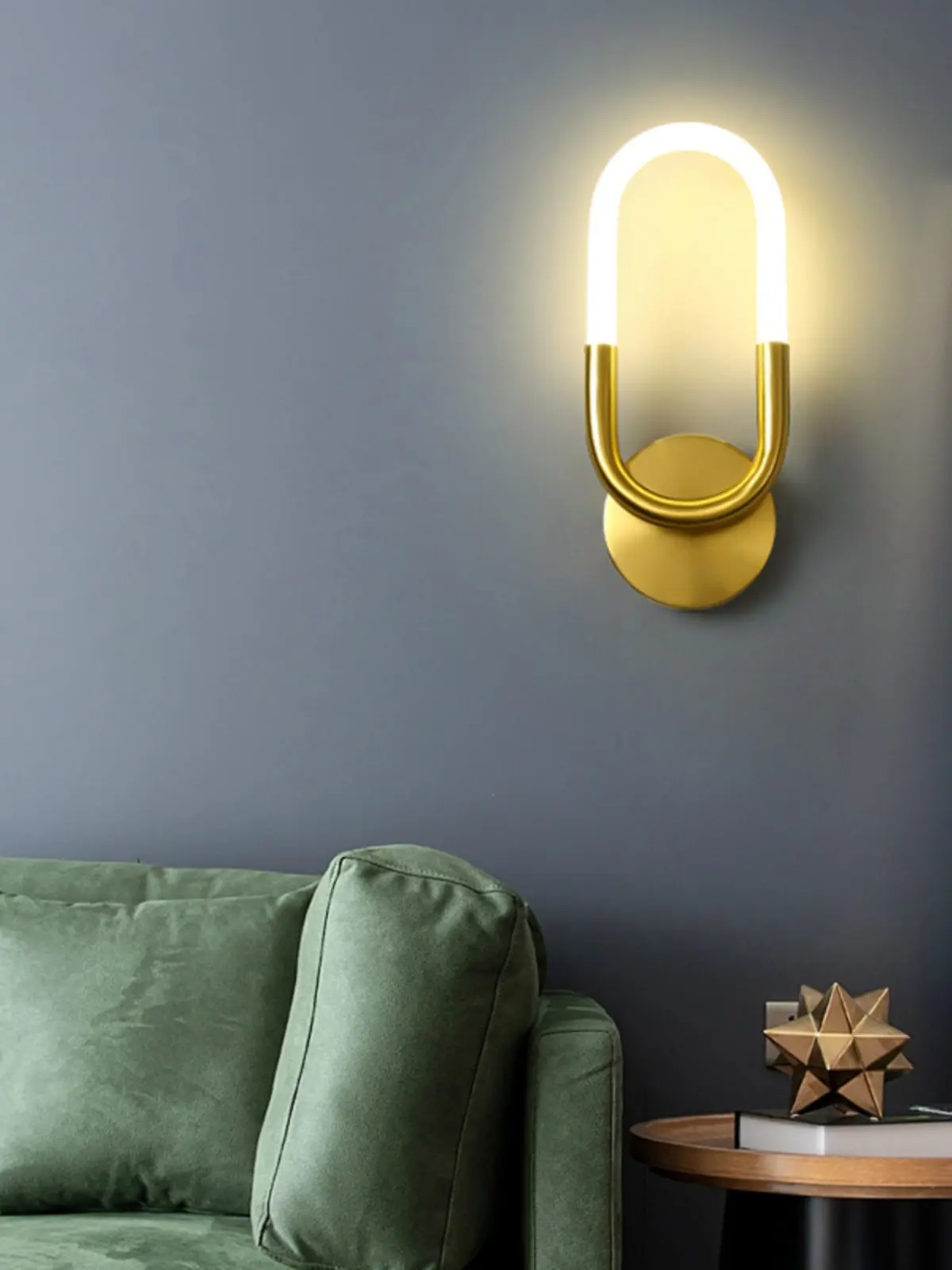 Nordic Retro Antique Bronze Bedside Wall Lamp Living Room Dining Room Wall Lamp Simple and Creative Corridor Bedroom Wall lamp
