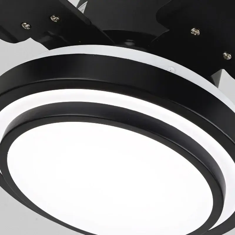 Large American Style Wind Turbine Fan, Living Room, Bedroom, Dining Room, with Remote Control Pendant Light, LED Fan Light