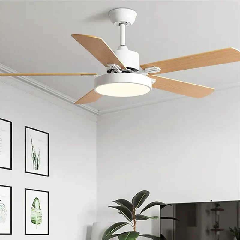 52 Inch Ceiling Fan with Light, Remote Control, Living Room, Dining Room, Bedroom, High Air Volume, Reversible DC Motor Fan