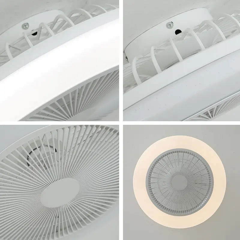 RGB Integrated Ceiling Fan Lights, Bedroom Ceiling Fan Lights, Living Room Dining Room Bedroom Decoration Ventilation Fan Lights