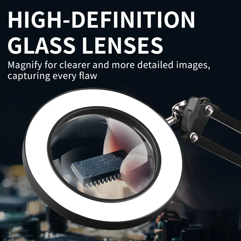 Foldable Portable Magnifying Glass Lamp Eye Protection Reading Learning Table Lamp Repair Makeup Beauty Nail Art Work Lamp