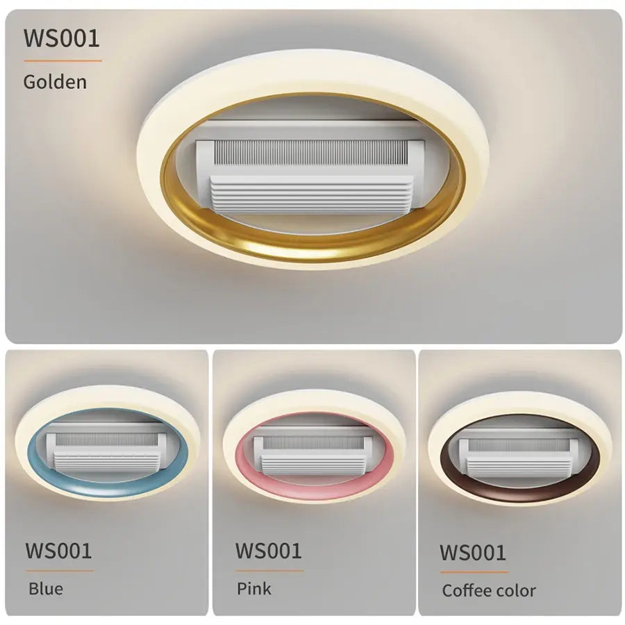 Ultra Thin Bladeless Ceiling Fan with Lighting Remote Control Minimalism Modern Fan Lighting Living Room Bedroom Led Ceilingfan