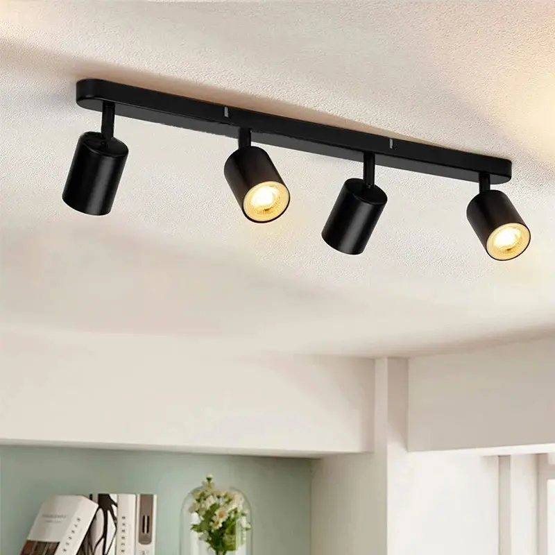 Adjustable LED Spotlight for Clothing Store, Wall Background, Track Light, Surface Mounted Ceiling Spotlight, GU10, AC220V, 7W
