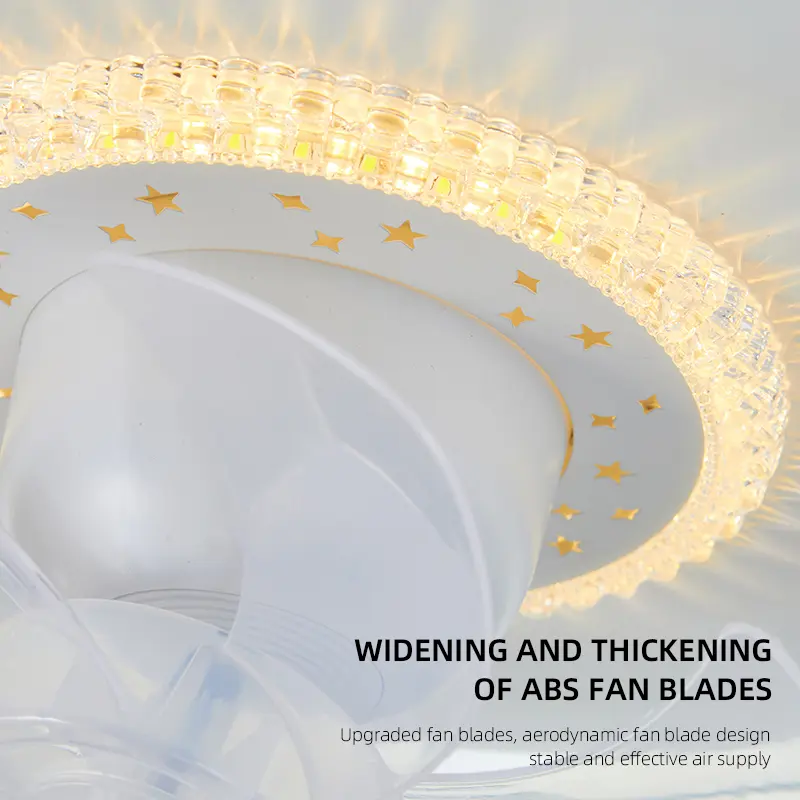 120W LED Ceiling Light Ceiling Fan Modern Simple Home Bedroom Remote Control Dimmable Fan Light