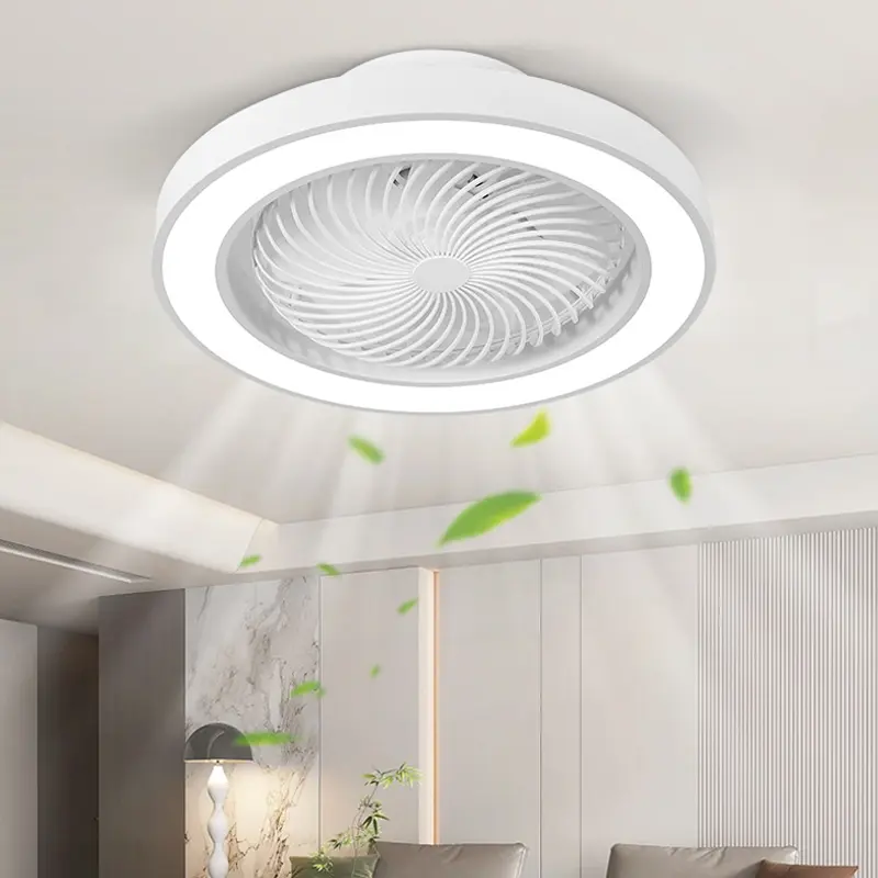 360 Degree Enclosed Circular Fan Light with Remote Control, 3-color Light, Ceiling Light for Living Room, Bedroom, Dining Room