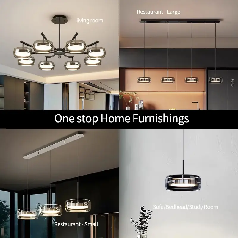 LED Modern Minimalist Dining Table Light, Glass Restaurant Pendant Light, Restaurant Light, Home Decoration, Indoor Lighting