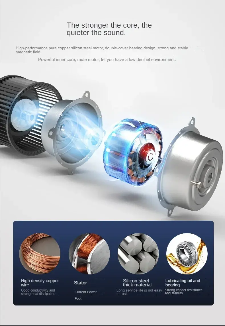 New Silent Industrial Retro Ceiling Fan, Dining Room, Living Room with Remote Control, Commercial Lightless Pendant Light