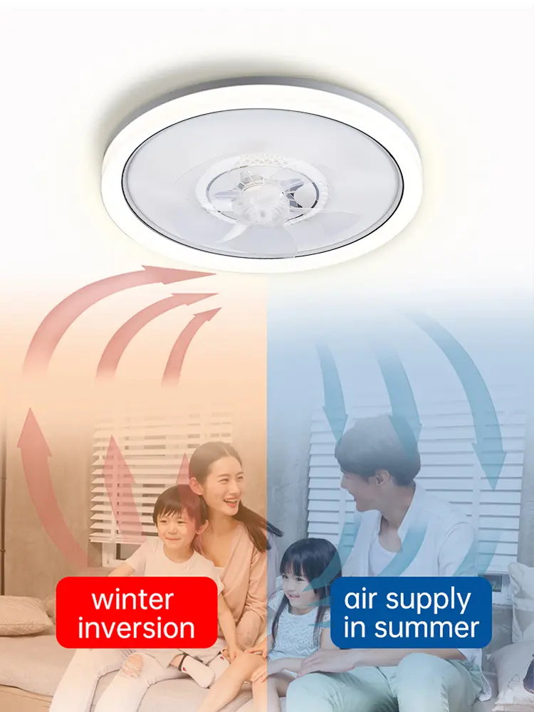 120W LED Ceiling Light Ceiling Fan  Modern Simple Home Bedroom Remote Control Dimmable Fan Light