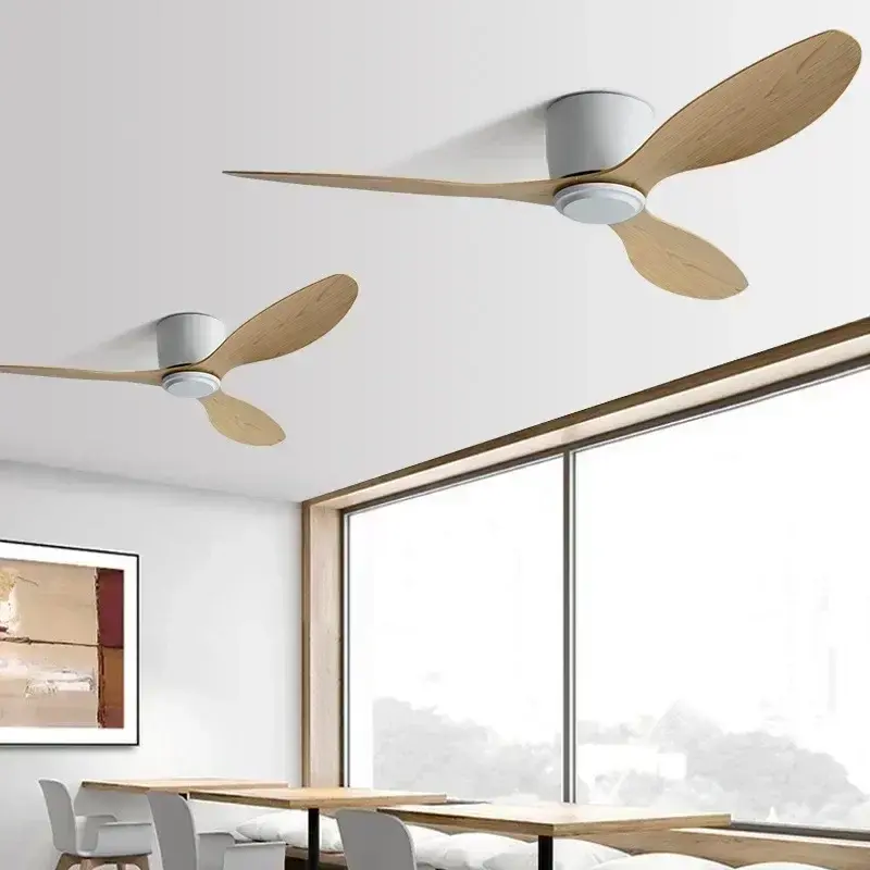 Low Floor Living Room No Lights and Remote Control Ceiling Fan, High Wind Power, Indoor Bedroom, Living Room, Dining Room