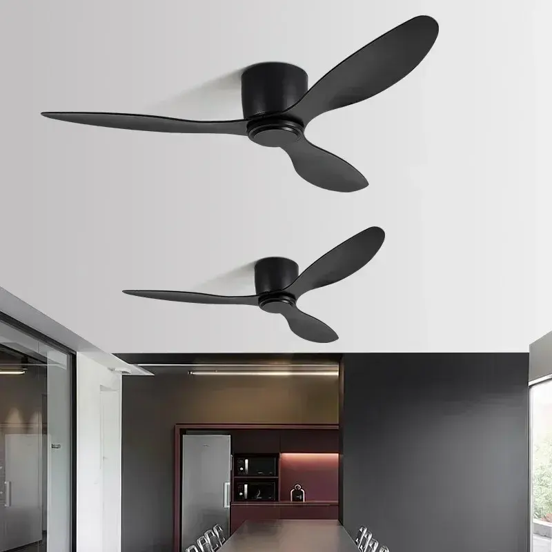 Low Floor Living Room No Lights and Remote Control Ceiling Fan, High Wind Power, Indoor Bedroom, Living Room, Dining Room