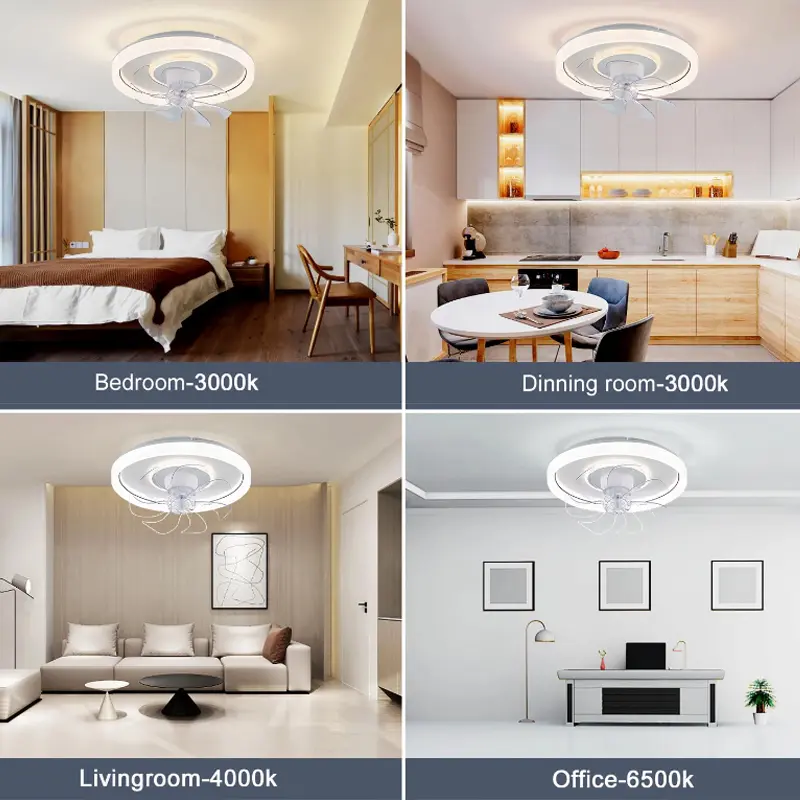 LED Modern Ceiling Fan Light, 360 ° Rotation Function, with Light, Remote Unlimited Adjustment, Bedroom Decorative Lighting