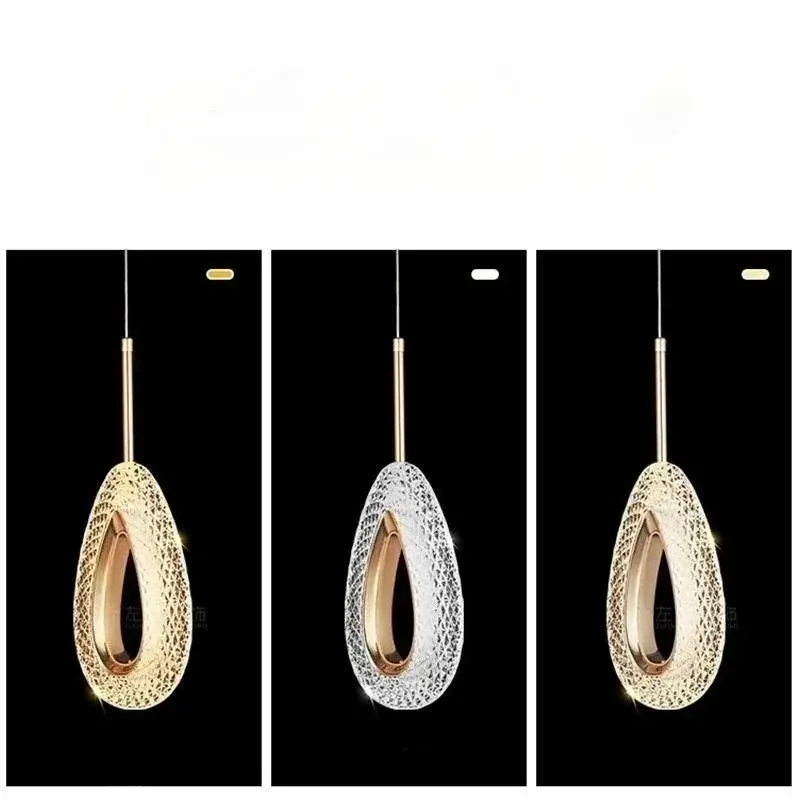 Nordic Luxury Crystal Pendant Light Bedside Dining Table High-end LED Pendant Light Home Interior Decoration Pendant Light