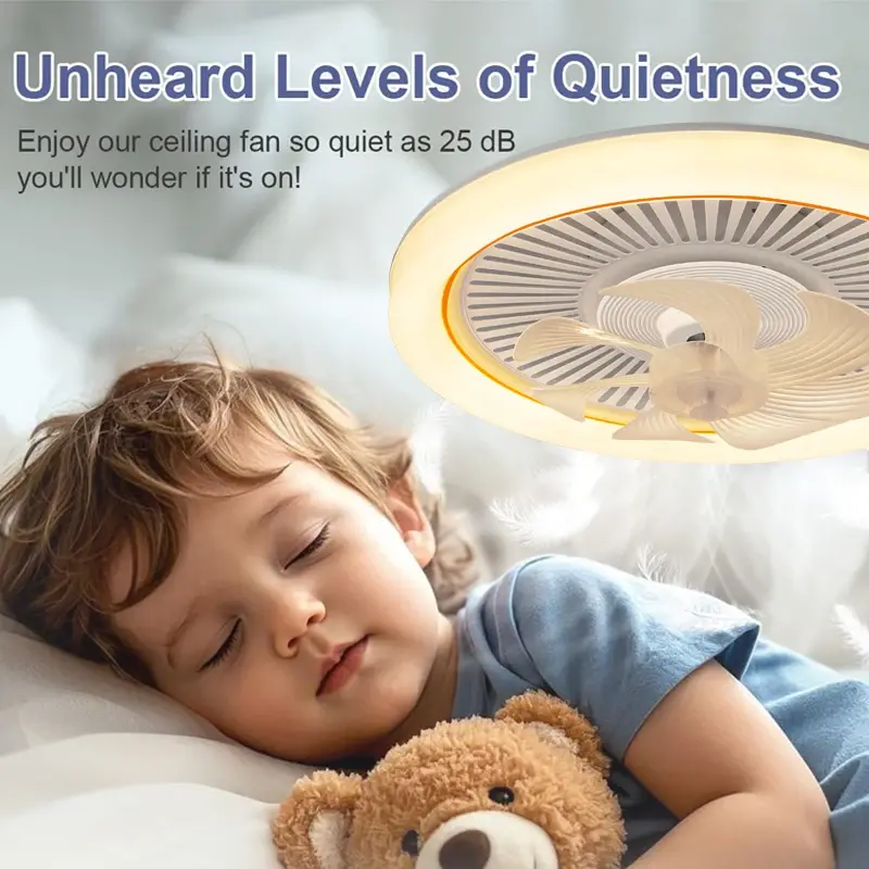 New LED Ceiling Fan Light 6th Gear with Intelligent APP Remote Control Dimming Bedroom Study Balcony Indoor Home Fan Light