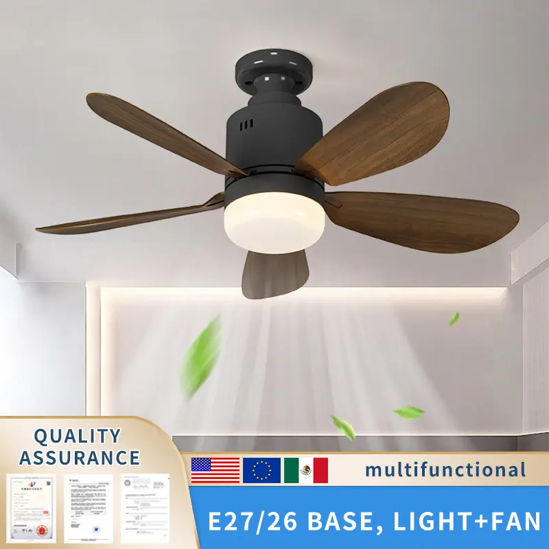 Socket Bulb Fan Household Fan Light, Detachable, Multifunctional, Remote Control Living Room and Bedroom Ceiling Fan Light