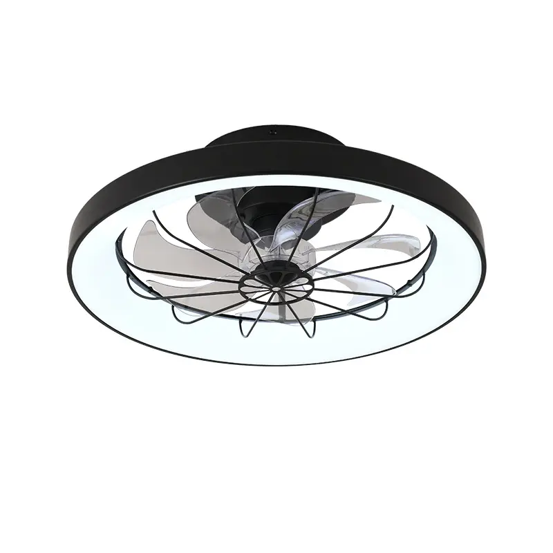 Embedded Ceiling Fan with Light, 19 Inches, Remote Control, 6-speed Reversible, 3CCT, Dimmable, Noise Free, Living Room, Bedroom