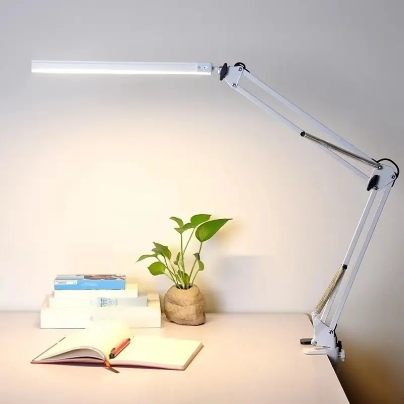 Folding Reading Office Desk Lamp, Dimmable Angle, Three-color LED Reading Lamp, Eye Protection, Study and Work USB Desktop Lamp