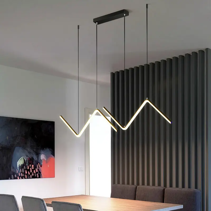 Aluminum Dining Pendant Lamp Modern Minimalist Restaurant Pendant Lamp Nordic Minimalist Line Creative Design Sense Pendant Lamp