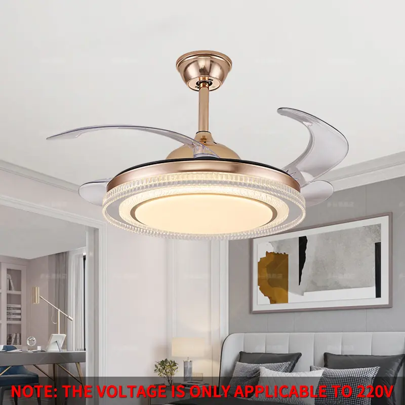 LED Pendant Light Ceiling Fan Light, Bedroom, Living Room, Dining Room, Study, with Remote Ventilation Pendant Light 220V