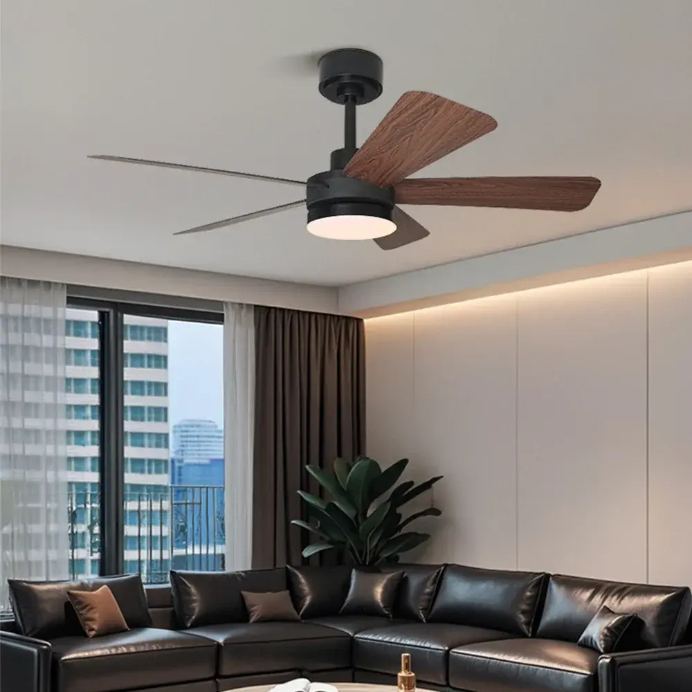 52 in 132cm Silent Ceiling Fan Light, Modern and Simple Restaurant Electric Fan, Household with Light Remote Control Ceiling Fan