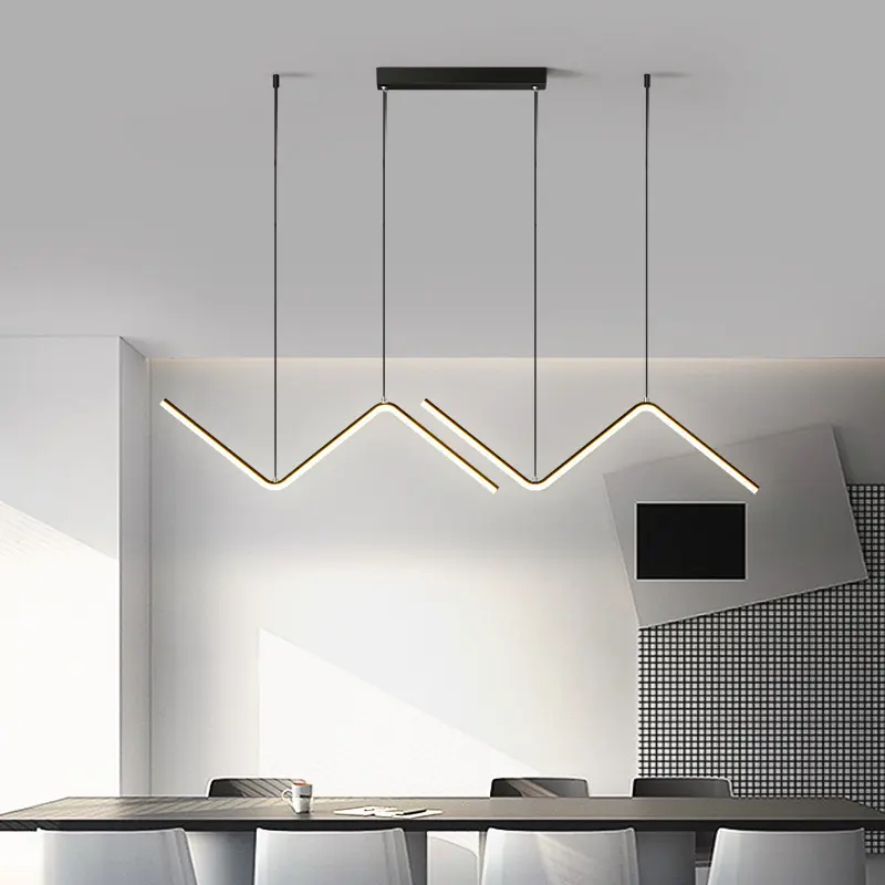 Aluminum Dining Pendant Lamp Modern Minimalist Restaurant Pendant Lamp Nordic Minimalist Line Creative Design Sense Pendant Lamp