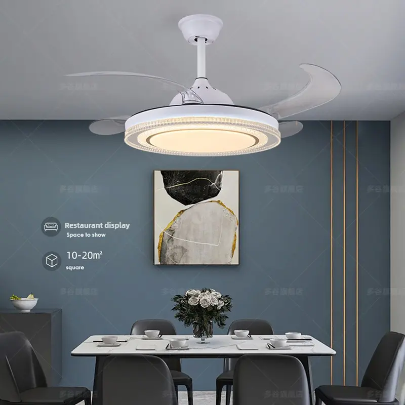 LED Pendant Light Ceiling Fan Light, Bedroom, Living Room, Dining Room, Study, with Remote Ventilation Pendant Light 220V
