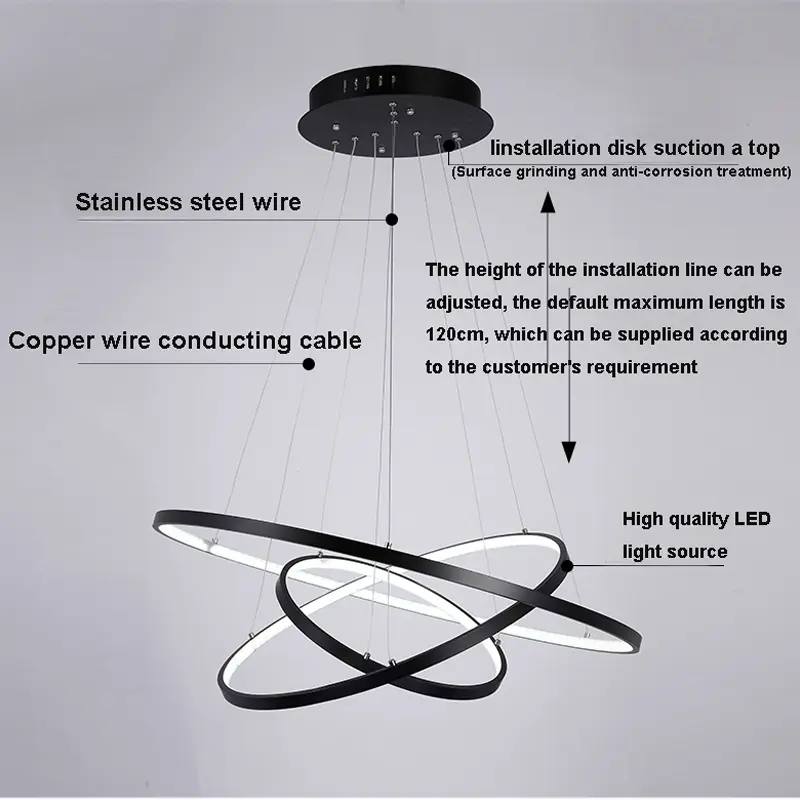 Moderne Led Plafond Kroonluchter Voor Villa Woonkamer Slaapkamer Eetkamer Ceiling Chandelier Thuis Indoor Verlichting