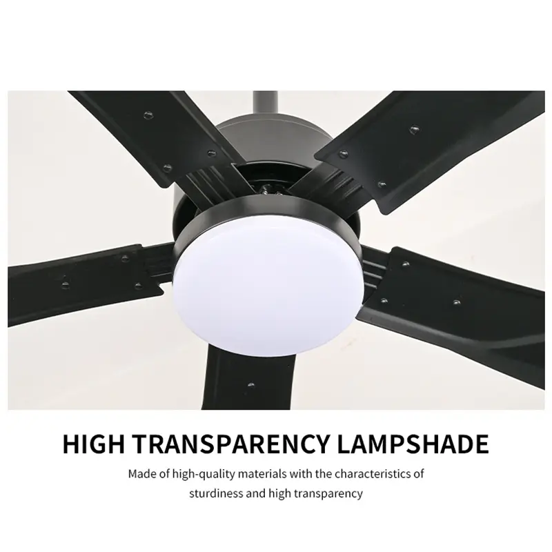 Nordic Retro Dining Room Living Room Fan Light Five-leaf Three-color Frequency Conversion Large Wind Silent Ceiling Fan Light