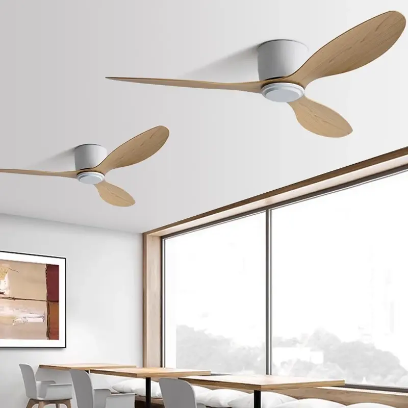 LED Modern Ceiling Fan Ceiling Light, No Light, DC Motor, High Airflow Remote Control, Kitchen, Bedroom, Dining Room, Terrace