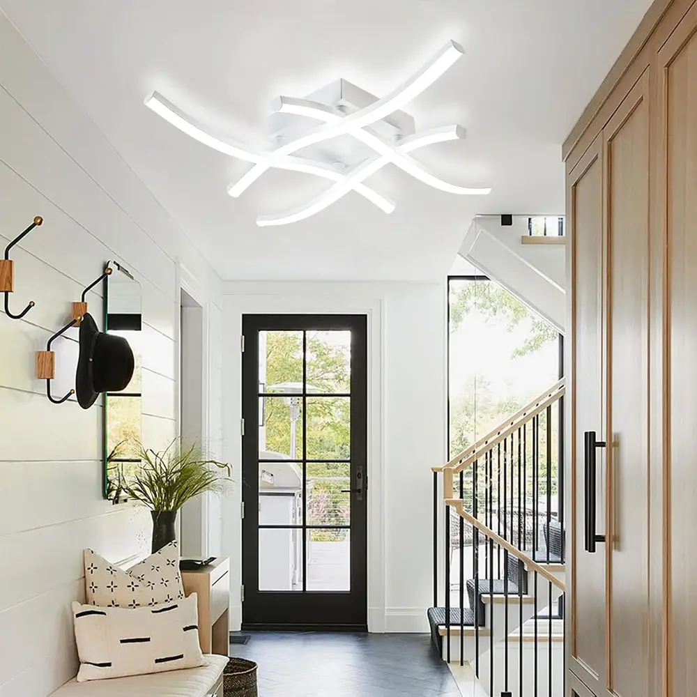 New Modern Art Ceiling Pendant with Tri Color Light, Modern Light, Living Room, Dining Room, Bedroom, Corridor Lighting Pendant