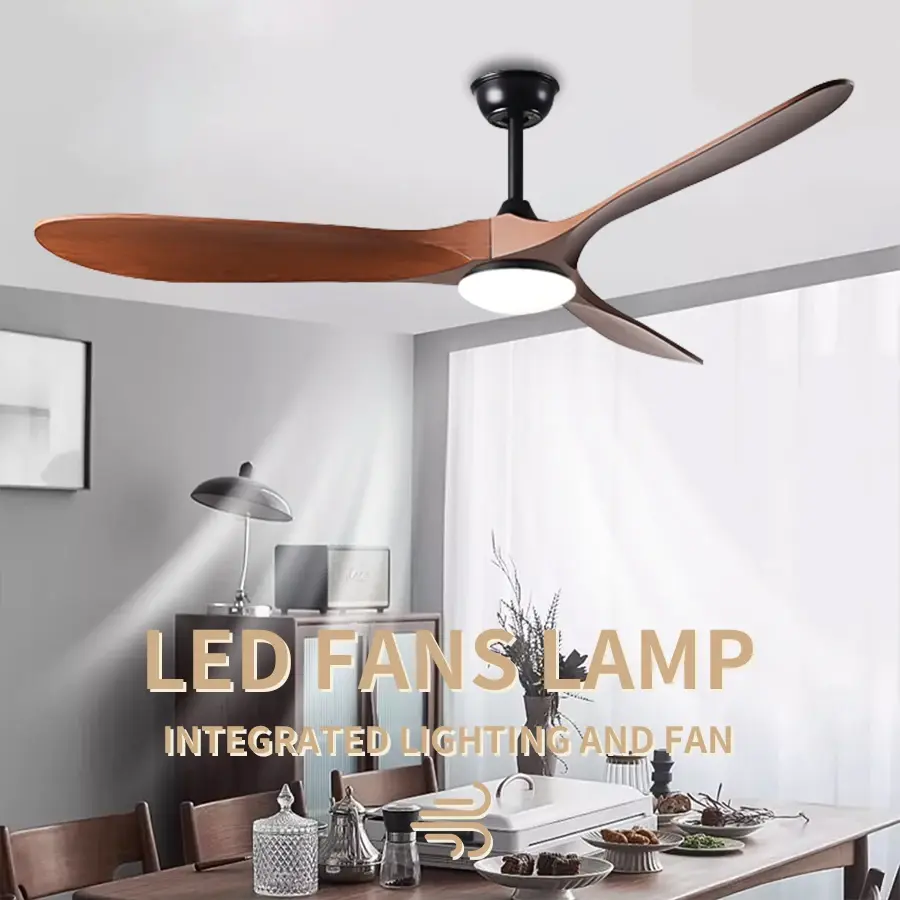 Low Floor Modern Ceiling Fan Without Light, 42 Inch DC Motor, 6-speed Wind Speed with Remote Control, Timing, LED Fan with Light