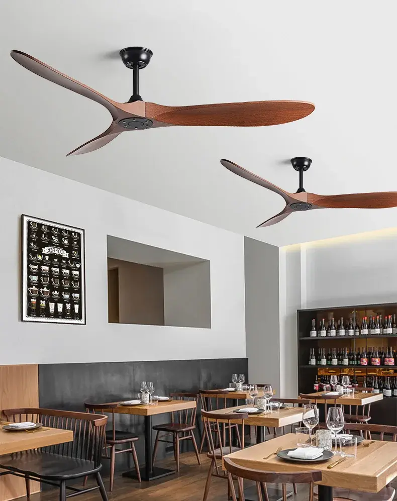 American Retro Ceiling Fan, Nordic Living Room, Dining Room, Industrial Variable Frequency Dimming Remote Control Electric Fan