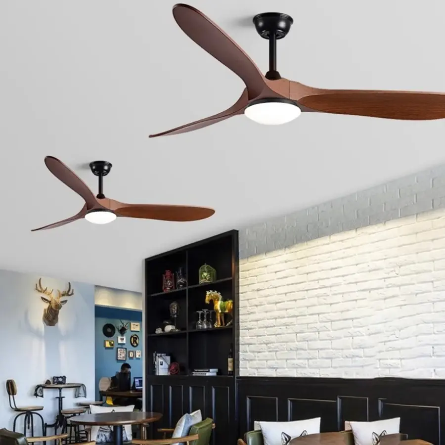 Low Floor Modern Ceiling Fan Without Light, 42 Inch DC Motor, 6-speed Wind Speed with Remote Control, Timing, LED Fan with Light