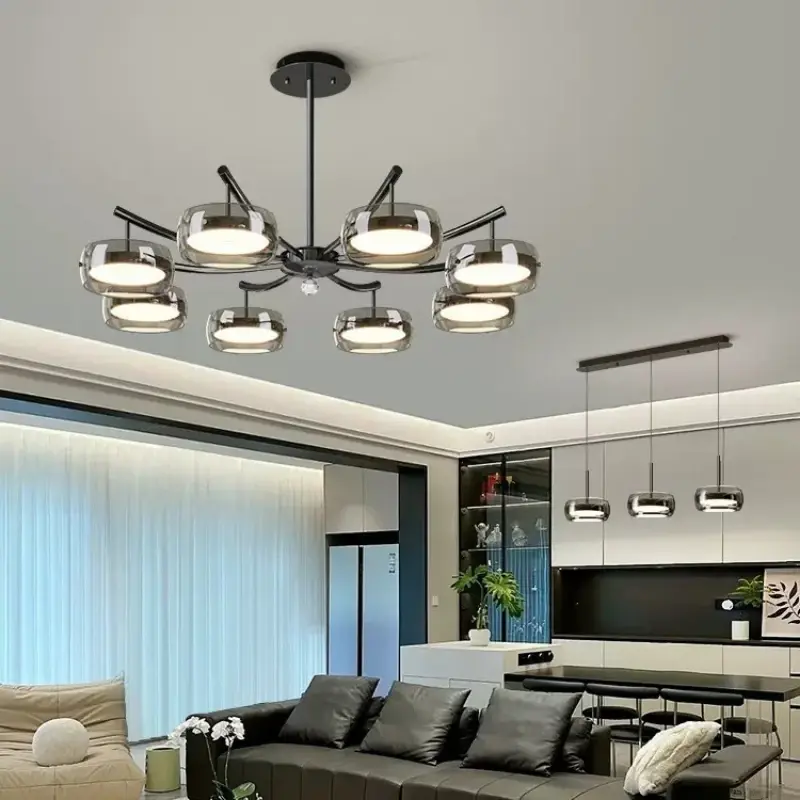New Light Luxury Modern Living Room Pendant Light Room/bedroom/LED Glass Pendant Light High-end Living Room Main Lights 110-220V
