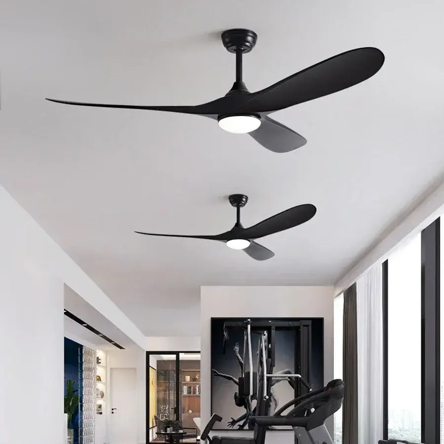 Low Floor Modern Ceiling Fan with Light 42 Inch DC Motor Reversible Blade Remote Control LED Fan Indoor Lighting Decoration