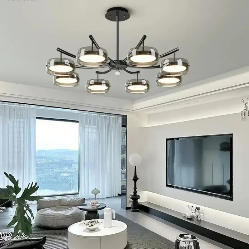 New Light Luxury Modern Living Room Pendant Light Room/bedroom/LED Glass Pendant Light High-end Living Room Main Lights 110-220V