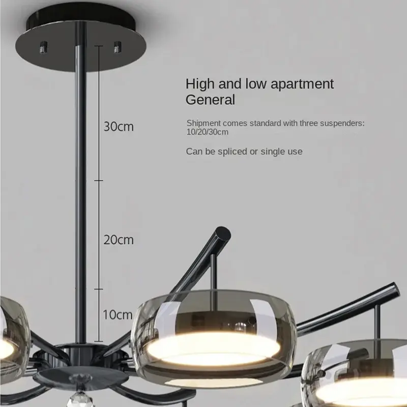 New Light Luxury Modern Living Room Pendant Light Room/bedroom/LED Glass Pendant Light High-end Living Room Main Lights 110-220V