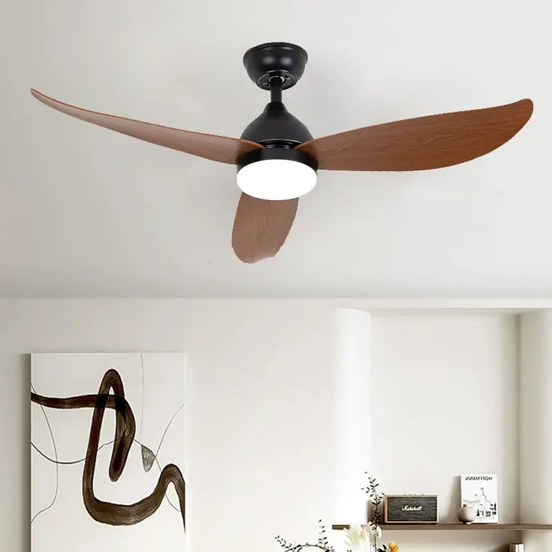 Modern Nordic Dining Room Fan Light Simple Home Living Room Bedroom Frequency Conversion 6-speed Silent Ceiling Fan Light