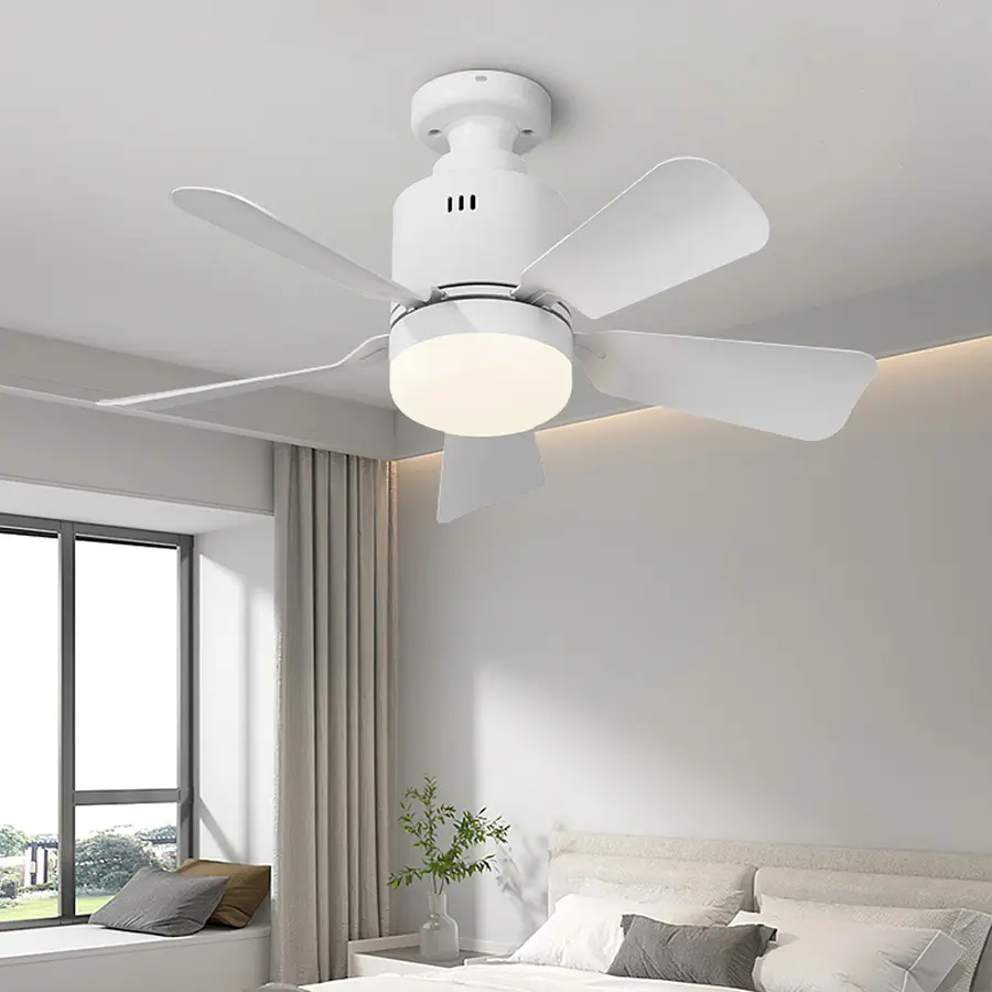 Modern E27 Fan Light Detachable LED Ceiling Fan Light Living Room Dining Room Remote Control 4 Wind Speed Dimming Ceiling Fan
