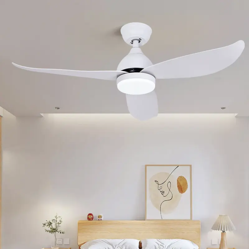 Modern Nordic Dining Room Fan Light Simple Home Living Room Bedroom Frequency Conversion 6-speed Silent Ceiling Fan Light