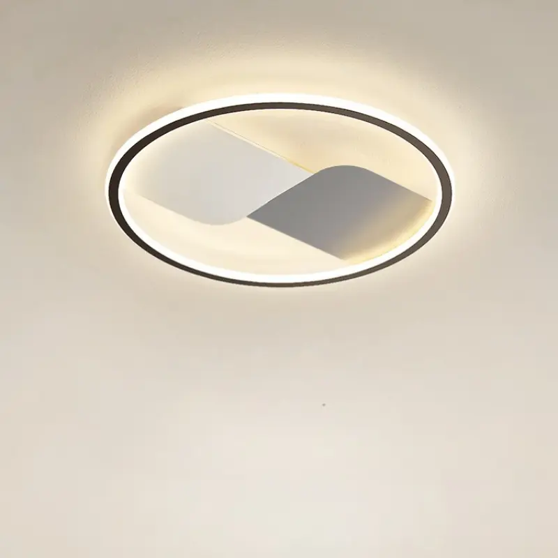 Nordic Minimalist Bedroom Living Room Ceiling Light Circular Creative LED Ceiling Light, Living Room Bedroom Decorative Lighting