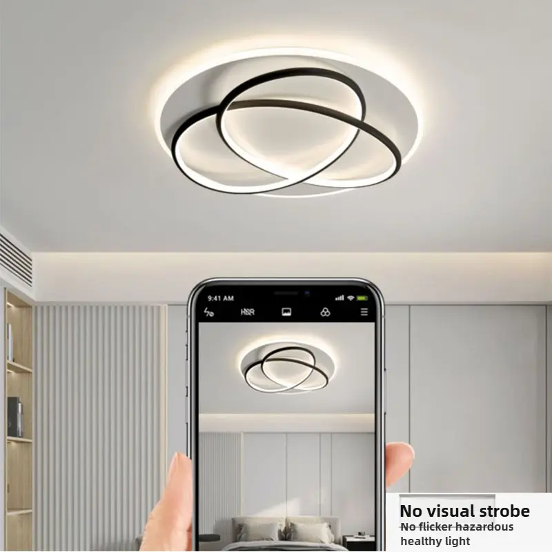 Simple Round Bedroom Led Ceiling Lamp Indoor Creative Ceiling Lamp Home Decoration Living Room Dining Room Lamp Lighting Lamps