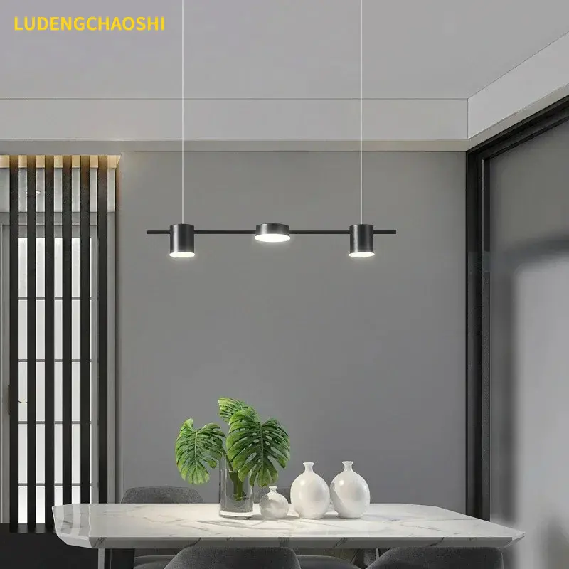 Modern LED Living Room Pendant Light Bar Dining Table Pendant Light Kitchen Pendant Light Adjustable Indoor Lighting Fixtures