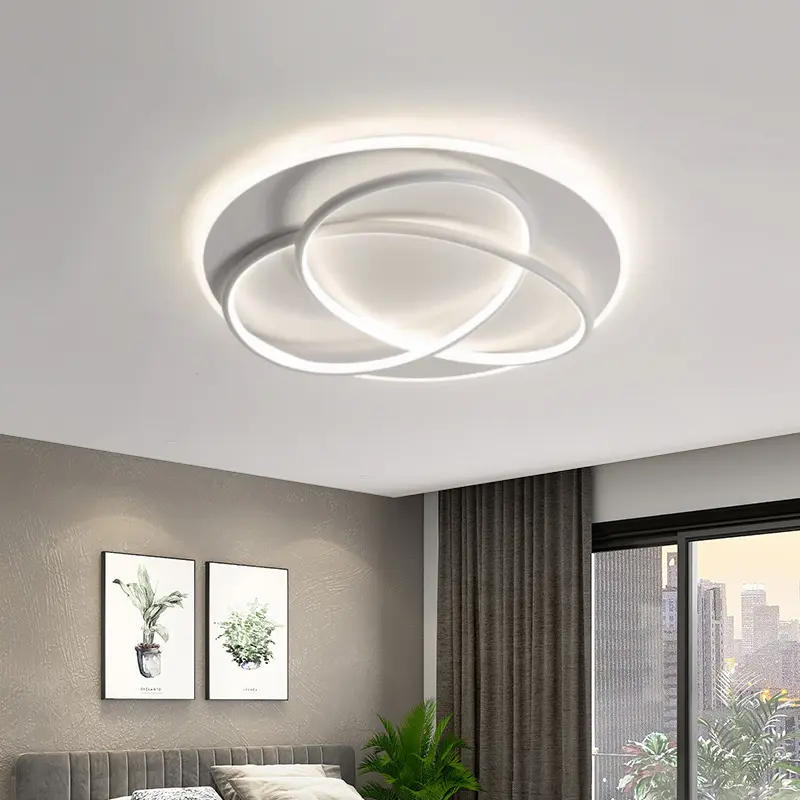 Simple Round Bedroom Led Ceiling Lamp Indoor Creative Ceiling Lamp Home Decoration Living Room Dining Room Lamp Lighting Lamps
