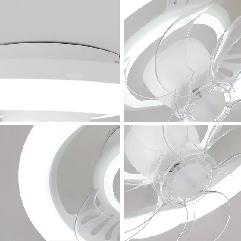 Modern LED Ceiling Fan Lights, Remote Control Adjustable Light Brightness, Living Room  Bedroom Fan Lights, Silent Lighting Fan
