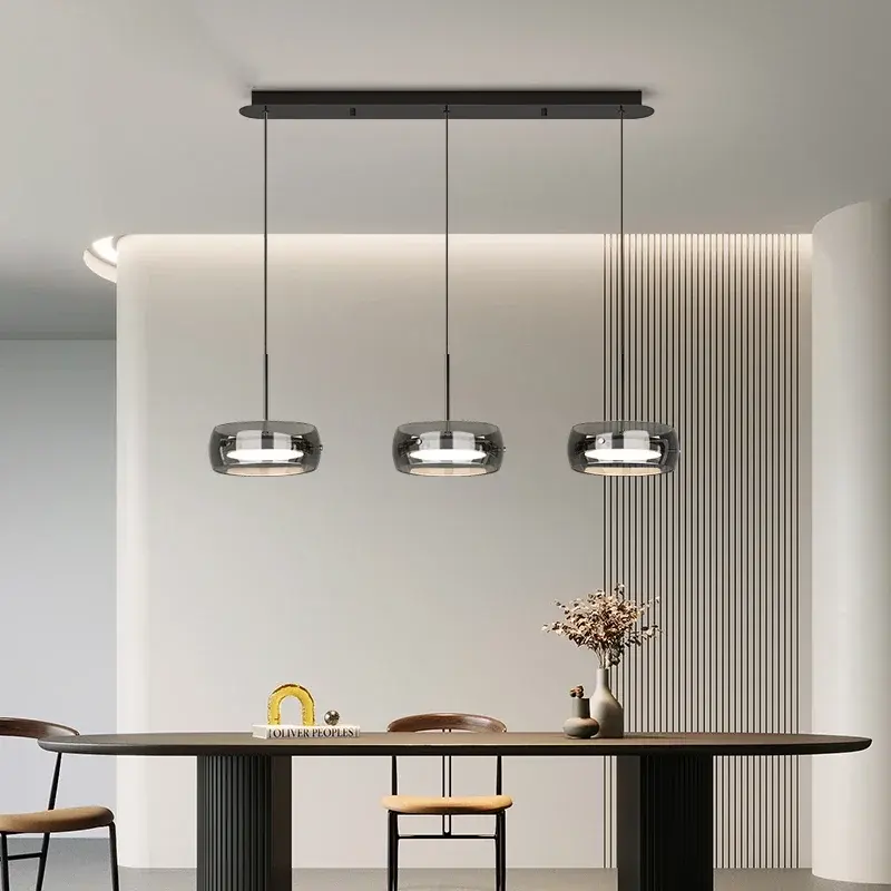 Italian Minimalist Dining Room, Dining Room, Chandelier, High-end Three Head Bar Desk Lamp, Island Table Lamp, Dining Table Lamp