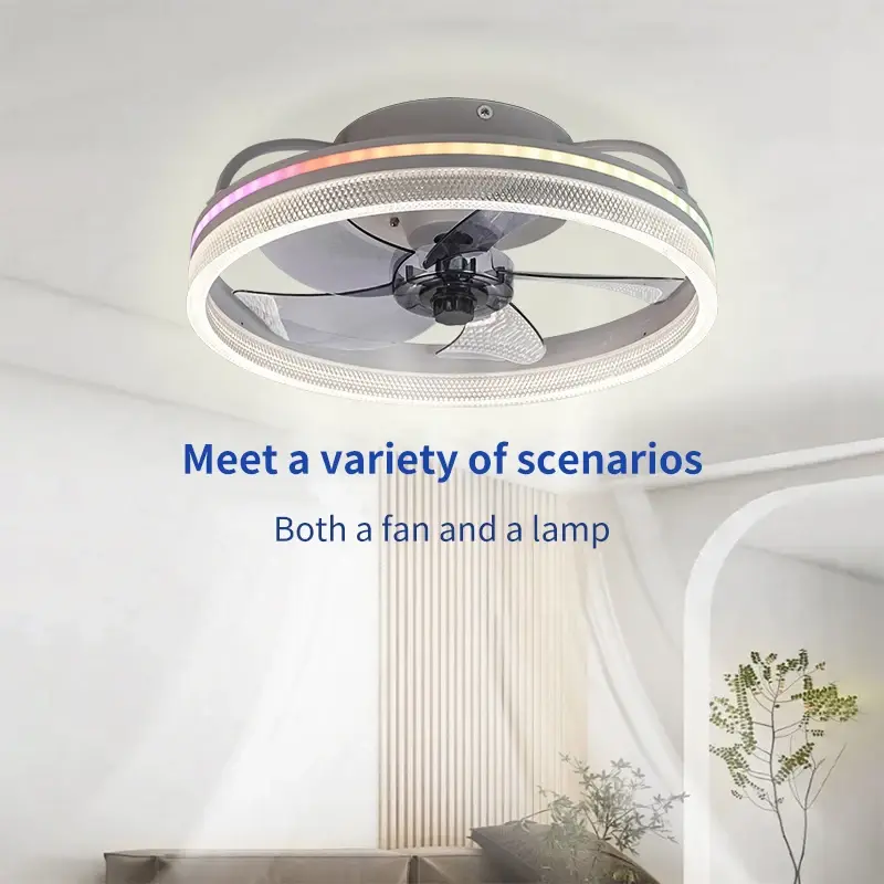Nordic Modern With Lights, Remote Control, Remote Dimming Fan Light, LED Ceiling Fan, Living Room, Bedroom, Indoor Lighting