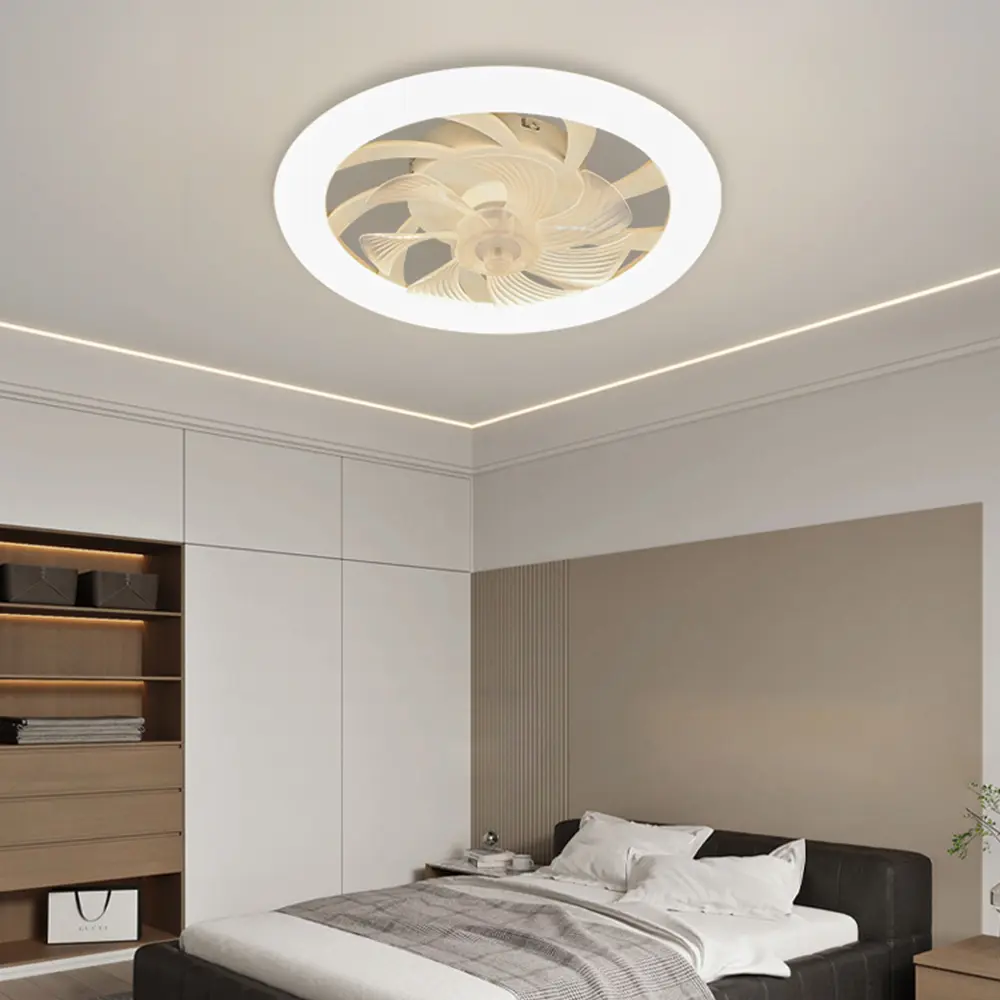 48cm Ceiling LED Ceiling Fan Light, APP Program, Remote Control Unlimited Dimming, Living Room and Bedroom Ceiling Fan Light