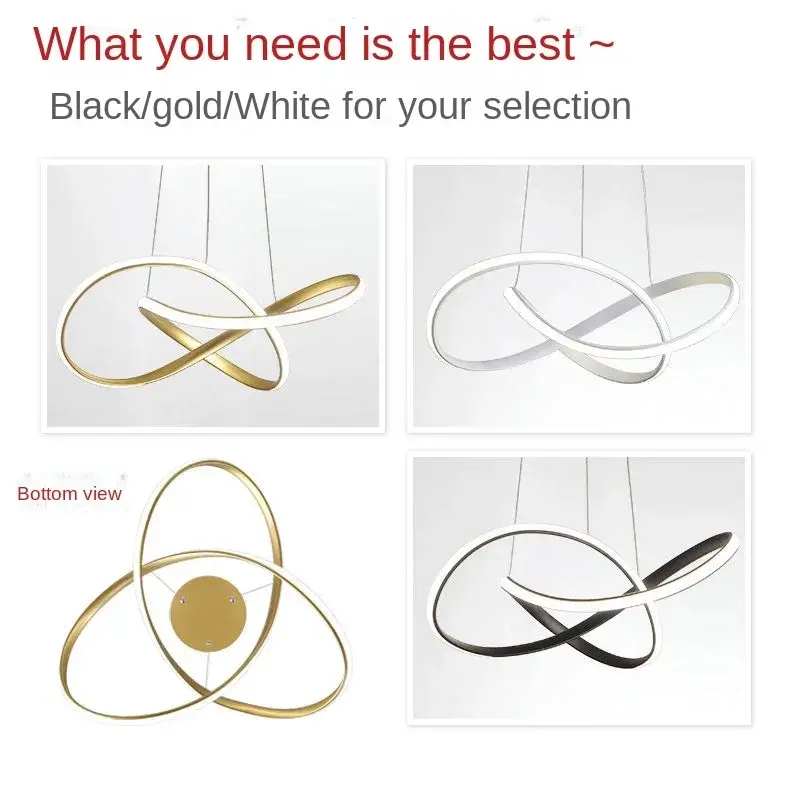 Personalized and Creative Three Leaf Clover Nordic Modern Minimalist Restaurant Dining Table LED Home Lighting Pendant Light