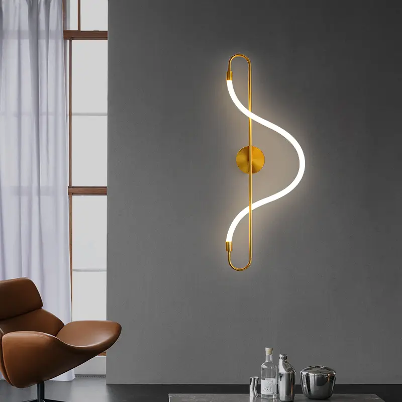 LED White decoration Strip Strip chandelier gold luxury postmodern lighting minimalist For living room loft designer chandelier