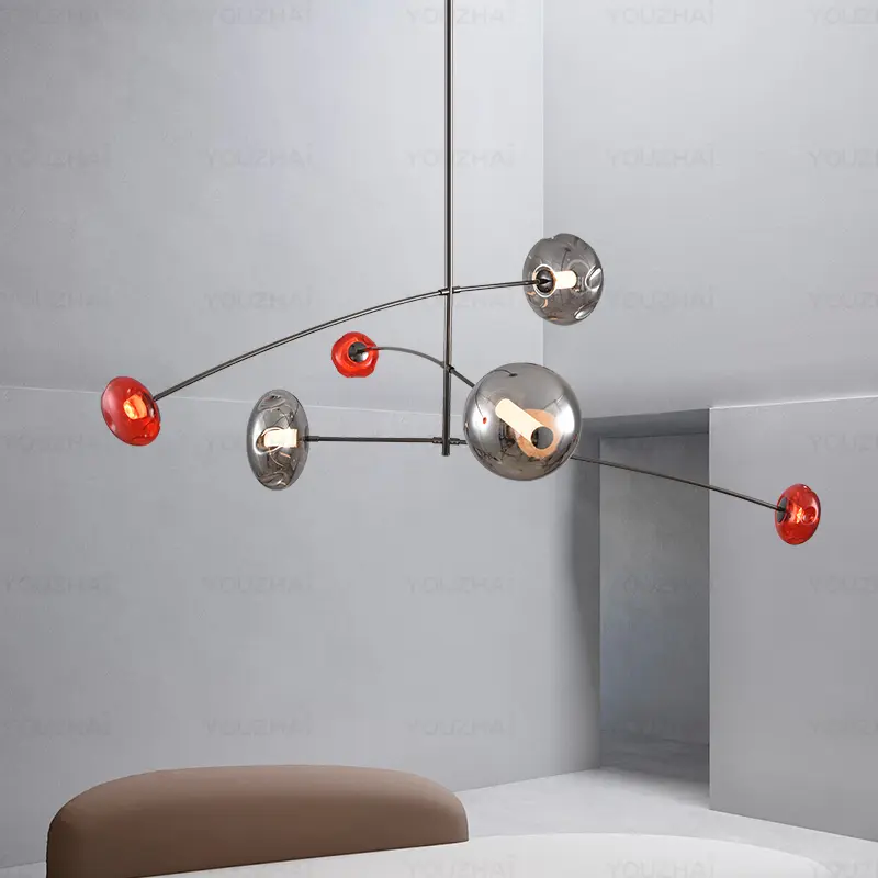 Nordic Art Magic Bean Pendant Lamp Modern Glass Chandelier for Bedroom Bar Restaurant Living room Decor Ceiling light
